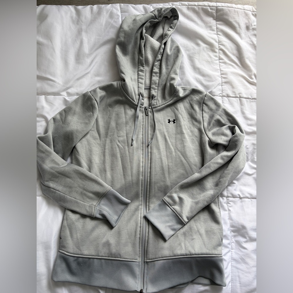 Under Armour Light Gray Full-Zip Hoodie